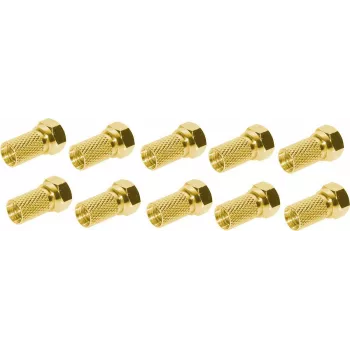 Conector coaxial tipo F ShiverPeaks BS85008-10AG conector macho 10 uds.