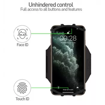Brazalete Tellur A100 negro ajustable para smartphones — brazalete deportivo, talla universal