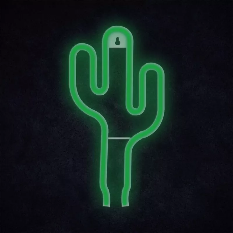 Luz de neón MANTA SNL74GN Verde cactus — letrero de neón decorativo, modelo SNL74GN