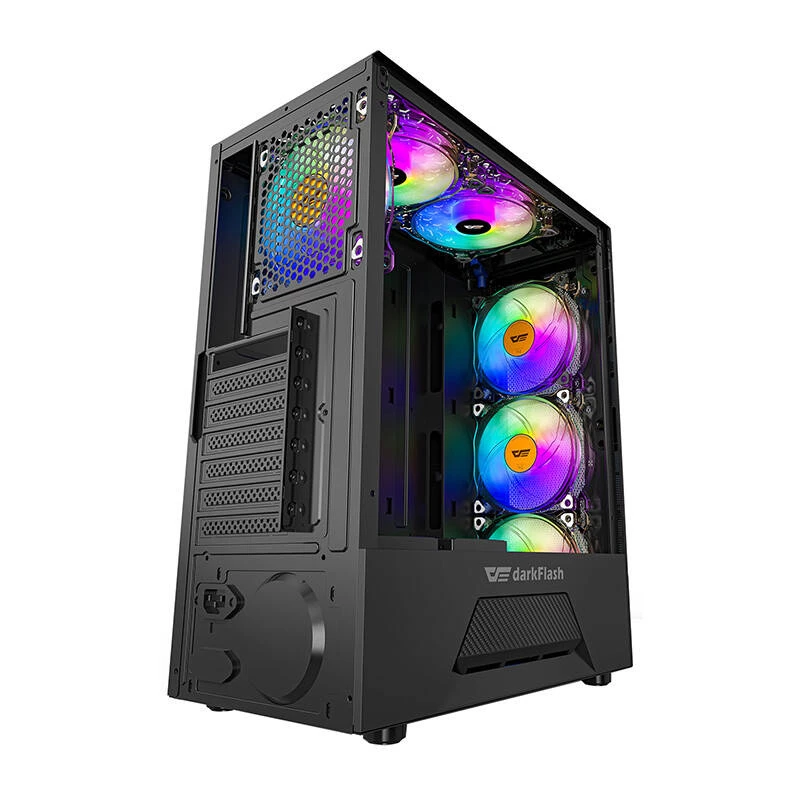 Caja de ordenador Darkflash LEO (negra)