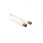 Wentronic Goobay cable de conexión de antena, blanco, 10 m - conector macho IEC/coaxial a conector hembra IEC/coaxial (11514)