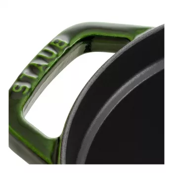 Staub La Cocotte 33 cm olla de asar ovalada de hierro fundido, verde albahaca