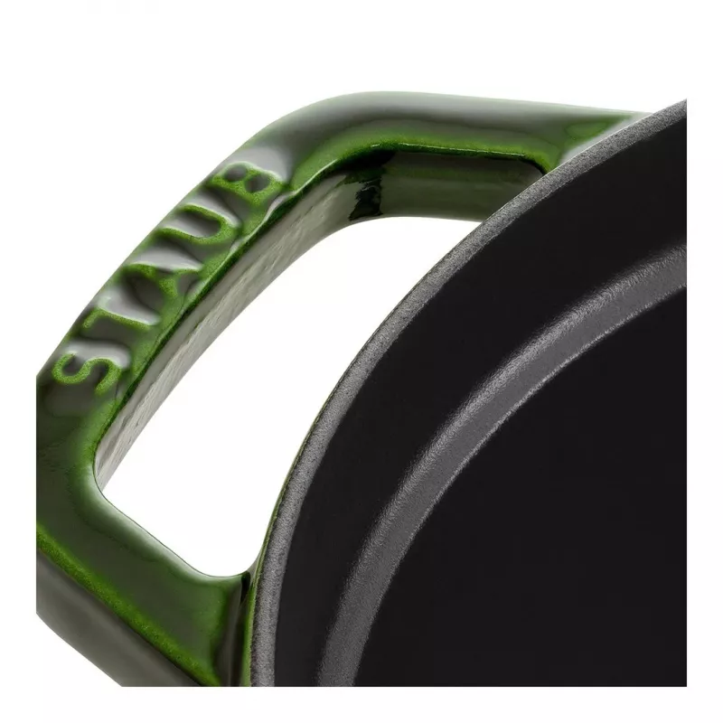 Staub La Cocotte 33 cm olla de asar ovalada de hierro fundido, verde albahaca