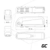 Batería para e-bike 36V 20Ah 720Wh tubo inferior