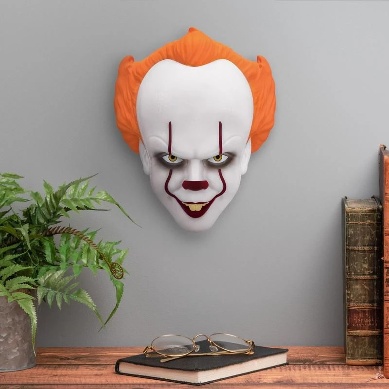 Lámpara de mesa Paladone lámpara máscara PP11207ITV2 Pennywise LED, lámpara temática con forma de máscara