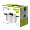 Olla Maestro MR-3530-24 acero inoxidable 24 cm, 5,5 L, asas abatibles, tapa de cristal