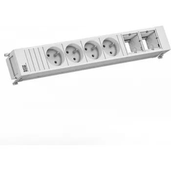 Regleta de enchufes Bachmann 916.717 – 4 tomas UTE, 2 cables/módulos, cable de 0,2 m