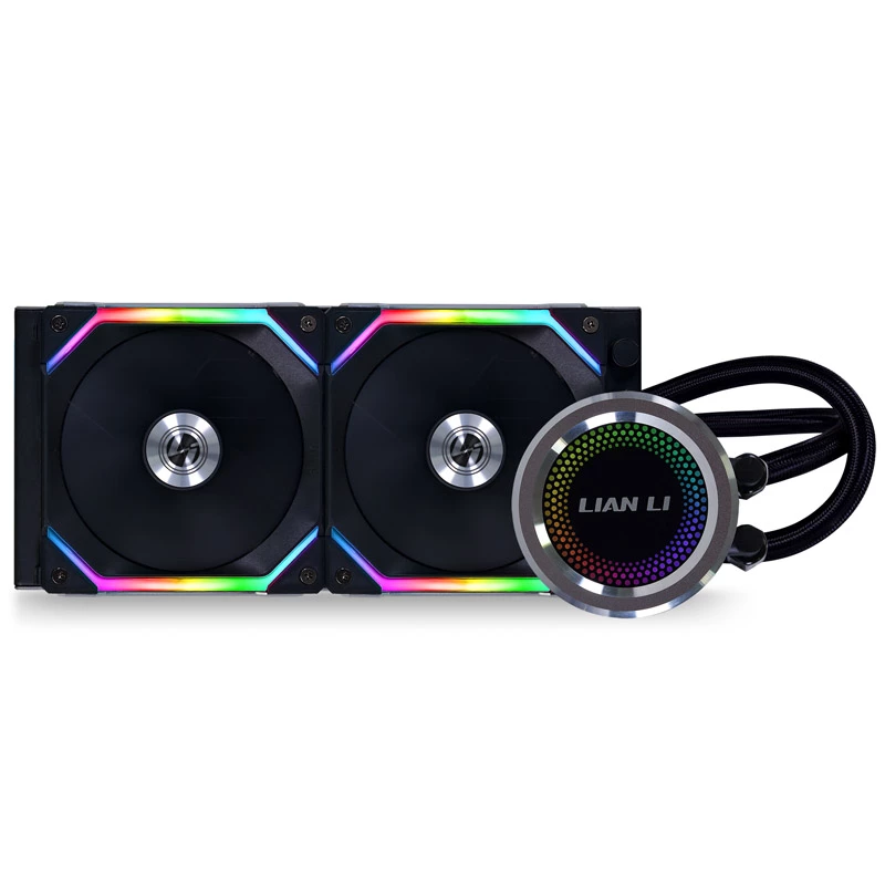 Refrigeración líquida todo en uno para procesador Lian Li Galahad AIO 12 cm Negro