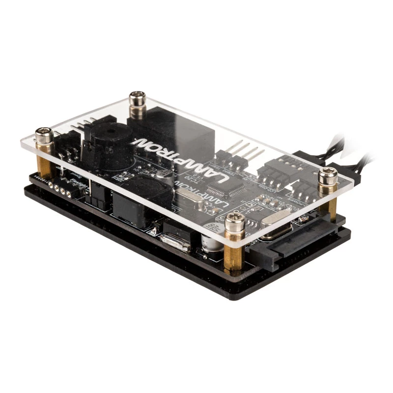 Controlador PCI de ventiladores y LED RGB Lamptron TC20, negro – hub de ventiladores/LED montado en ranura PCI