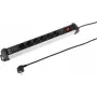 Regleta de enchufes Renkforce 1342224 — 6 tomas negra/plateada con interruptor