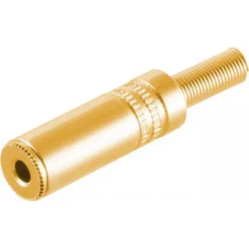 Conector estéreo de 3,5 mm ShiverPeaks 51210-MG metal dorado, jack de audio de 3,5 mm