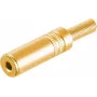 Conector estéreo de 3,5 mm ShiverPeaks 51210-MG metal dorado, jack de audio de 3,5 mm