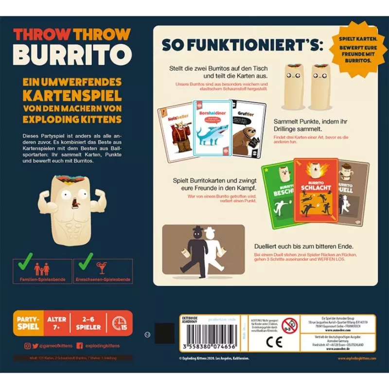 Throw Throw Burrito juego familiar