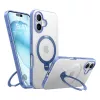 Funda protectora Torras Ostand Spin para iPhone 16 – azul, perfil delgado, compatible con carga inalámbrica