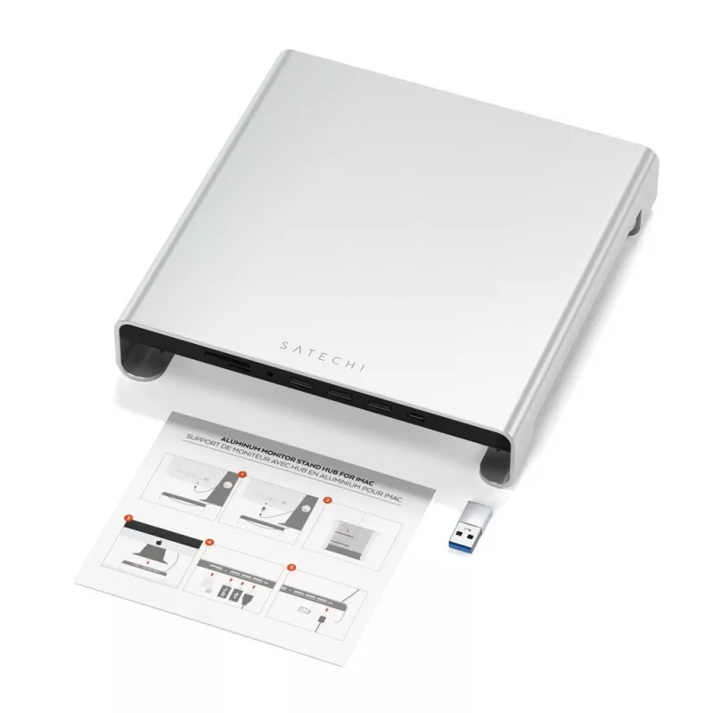 Dock para portátil Satechi ST-AMSHS USB 3.2 Gen 1 Type-C Plata