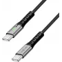 LogiLink Cable USB-C® USB 3.2 Gen2x2 conector USB-C® 2,00 m negro con LED, 4K UHD, conector reversible CU0444 (CU0444)