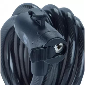 Cerradura para bicicleta de acero de 12 mm con llave - YCK0/12/200/2 negro