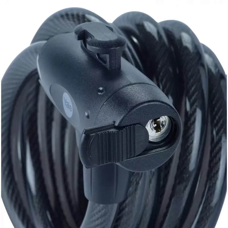 Cerradura para bicicleta de acero de 12 mm con llave - YCK0/12/200/2 negro