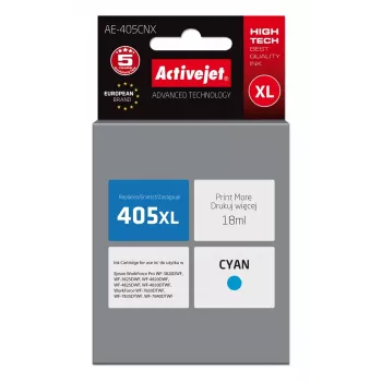 Activejet AE-405CNX tinta (sustituto de Epson 405XL C13T05H24010; Supreme; 18 ml; cian)