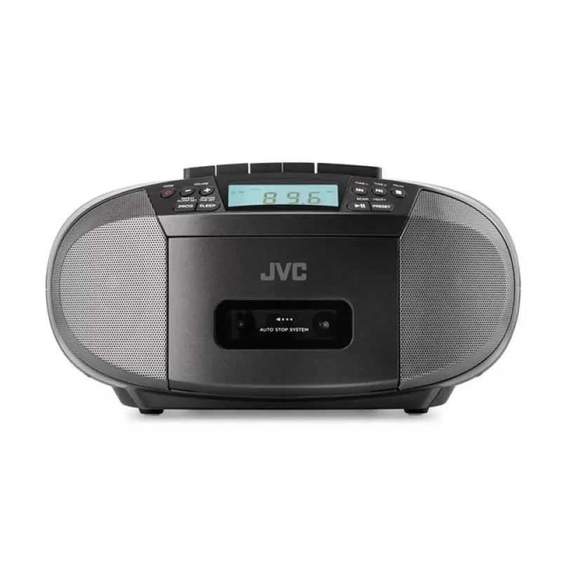 Reproductor de radio JVC RC-E444B negro con reproductor de CD y sintonizador FM