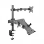 Soporte de escritorio ART L-24 para monitor LED/LCD de 13-32" + portátil de 10-15,6", VESA 75x75/100x100, negro
