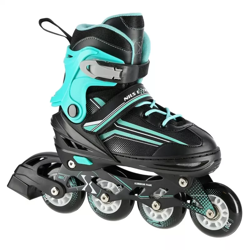 Patines 2IN1 Nils Extreme NH18190 negro/azul talla M (34-38) con patines de hockey intercambiables