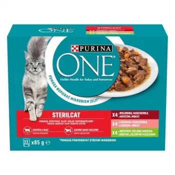 Comida húmeda para gatos Purina Nestlé Sterilcat Mix Flavours multipack 12 x 85 g, adult, 78% humedad, 13% proteína