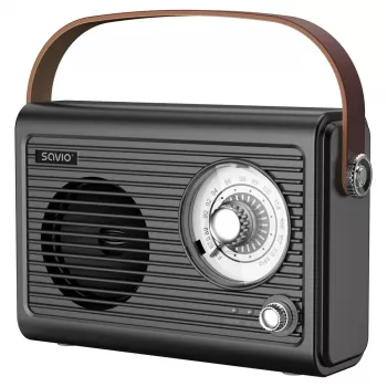 Radio portátil Savio RS-01 analógica negra