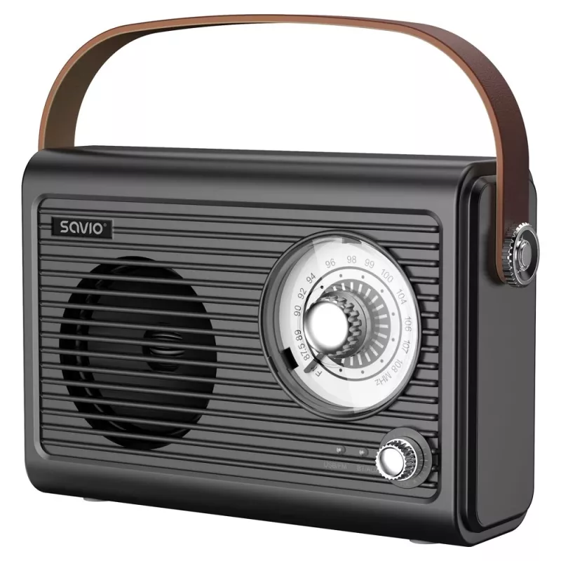 Radio portátil Savio RS-01 analógica negra