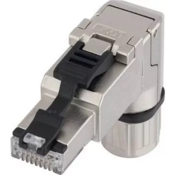 Conector Ethernet Lapp ED-IE-90-6A-A-20-FC acodado — RJ45 apantallado, 90°