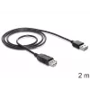 Cable USB DeLOCK EASY-USB 2.0-A 2m negro