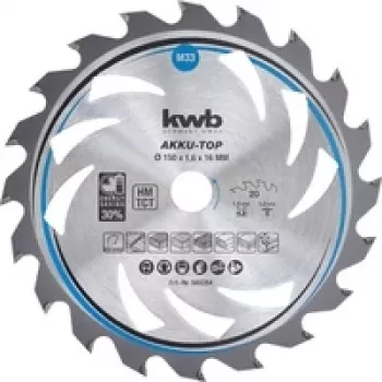 Disco de sierra circular KWB 583354 15 cm para aglomerado madera dura plástico