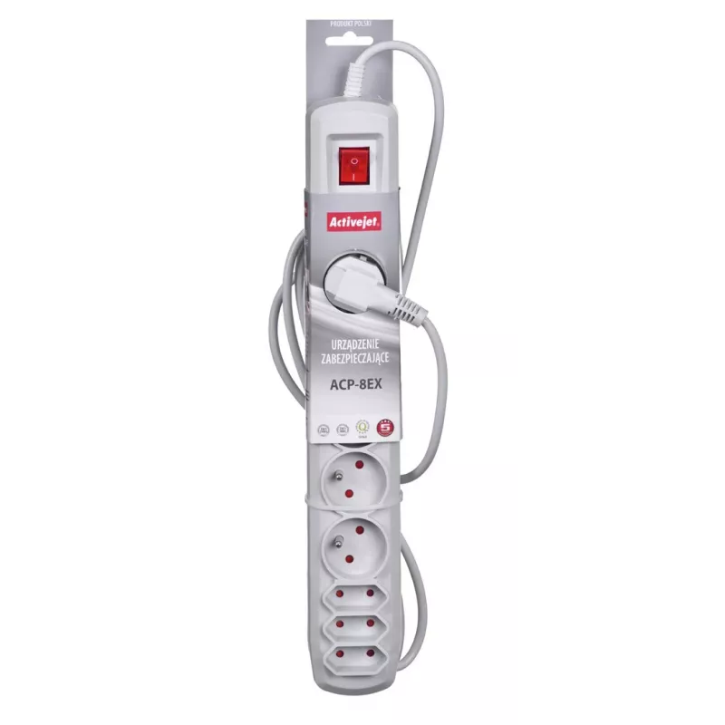 Activejet APN-8G/1,5M-GR regleta con cable
