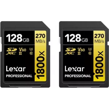 Lexar Professional 1800x 128 GB Tarjeta SDXC UHS-II, pack de 2