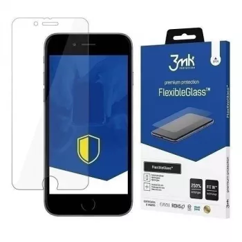 Lámina de vidrio protector 3MK Flexible Glass para iPhone SE 2020, 0,3 mm, transparente