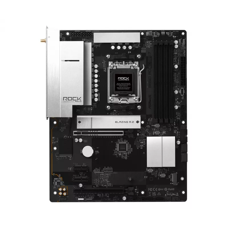 Placa base ASRock B850 Rock WiFi 7, socket AMD AM5, ATX, DDR5, Wi-Fi 7