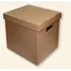 Caja de archivo SMLT, 360x290x350mm, marrón, ecológica, tapa extraíble