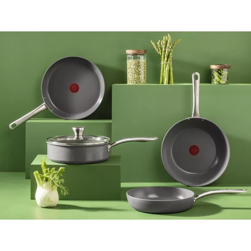 Tefal Renewal C4260443 sartén, 24 cm, gris, compatible con inducción
