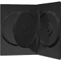 MediaRange caja para 4 DVD negra - capacidad: 4 CD, 4 DVD - pack de 50 - negro (BOX17)