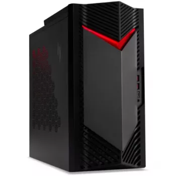 Acer Nitro 50 N50-660 PC gaming de torre, Intel Core Ultra 7 265F, 32 GB DDR5, SSD M.2 de 1 TB, NVIDIA GeForce RTX 5060 8 GB, Wi-Fi 7, Bluetooth 5.3, Windows 11 Home, negro/rojo