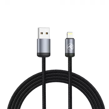 Cable USB a Lightning Tellur TLL155761, 1 m, 3 A, negro