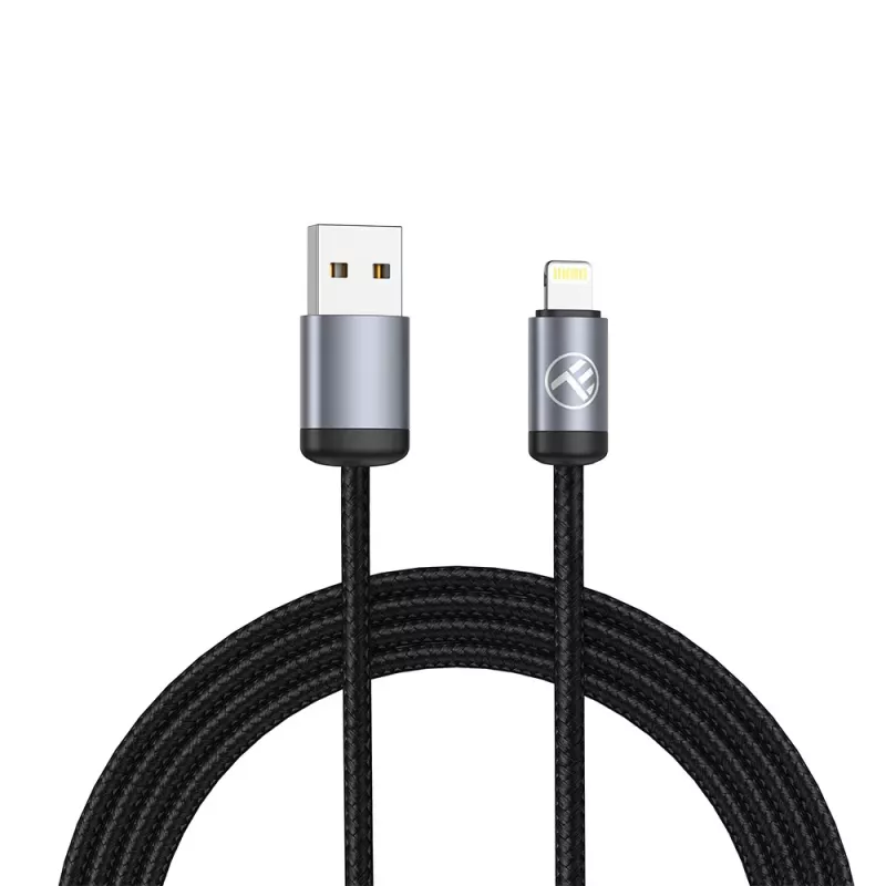 Cable USB a Lightning Tellur TLL155761, 1 m, 3 A, negro