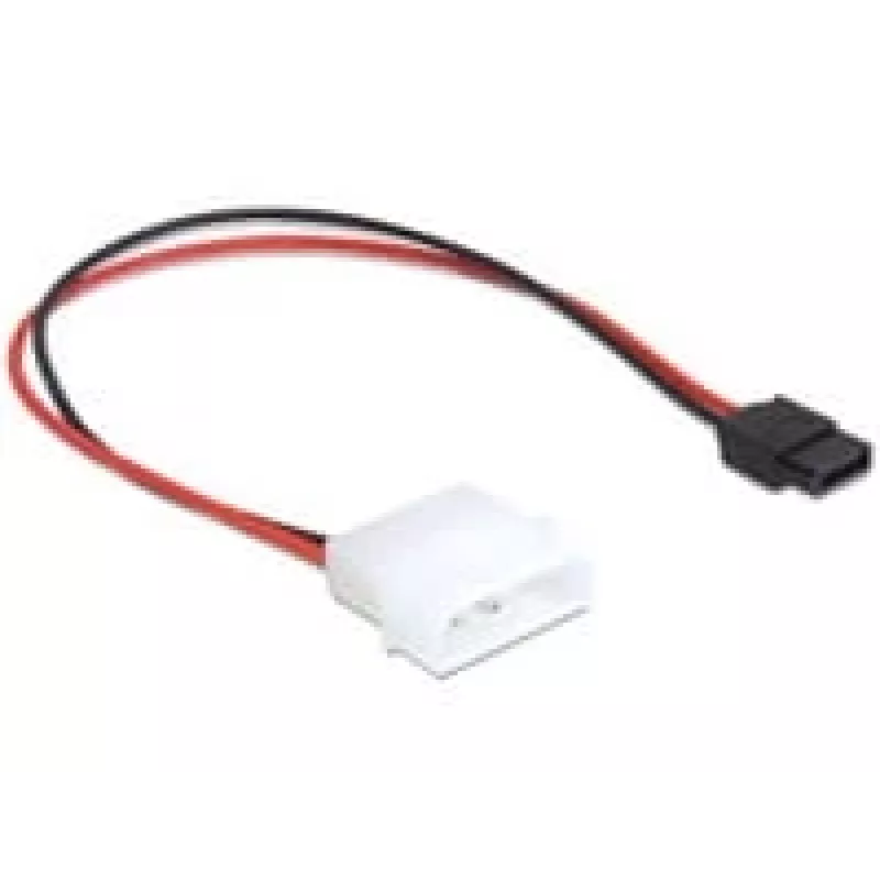 Delock Cable de alimentación conector macho Molex de 4 pines a conector hembra SATA de 6 pines delgado 24 cm