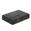 DeLock conmutador HDMI 2 - 1 bidireccional 4K 60 Hz - conmutador de vídeo/audio - 2 x HDMI - sobremesa