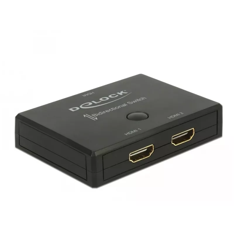 DeLock conmutador HDMI 2 - 1 bidireccional 4K 60 Hz - conmutador de vídeo/audio - 2 x HDMI - sobremesa