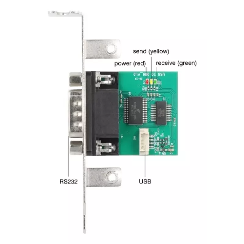 Delock 90892 Convertidor de USB a RS-232, FTDI FT231XS, USB 2.0, regleta de pines a D-Sub 9