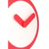 NeXtime Reloj 2615ro Focus, Ø25 cm, reloj de pared, blanco/rojo