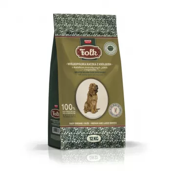 FOLK Razas medianas y grandes Tradicional pato de Gran Polonia con conejo, manzanas y mejorana - Comida seca para perros - 12 kg