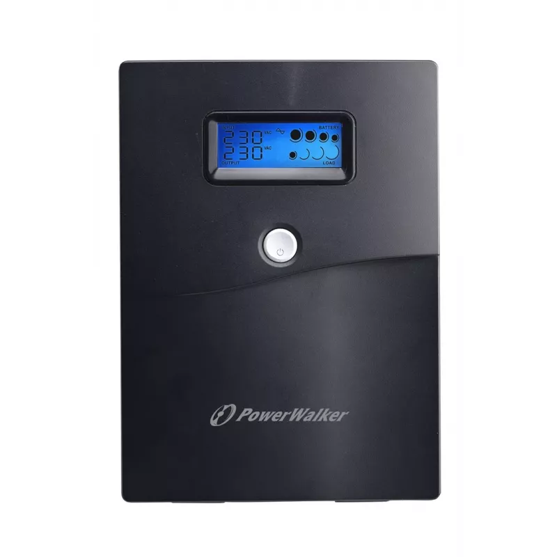 Sistema de alimentación ininterrumpida PowerWalker VI 3000 SCL — SAI Line-Interactive 3 kVA / 1800 W, 230 V, batería 9 Ah, LCD, torre, negro
