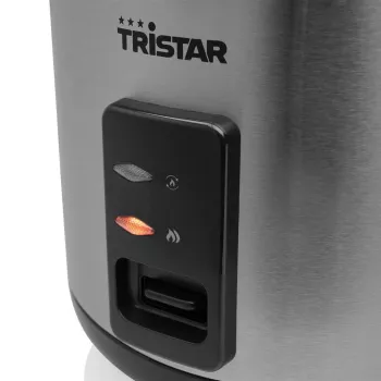 Olla arrocera Tristar RK-6147 — 1,5 L, 500 W, negro/plata